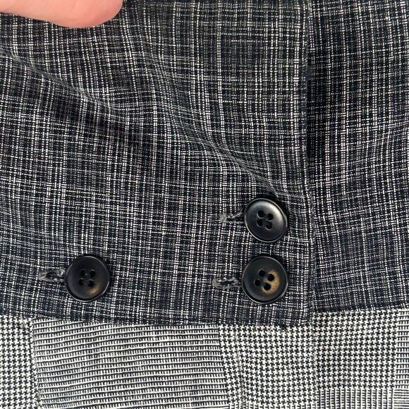 Cordelia gray and black plaid knee length lined high waist skirt size 6 - Picture 2 of 10